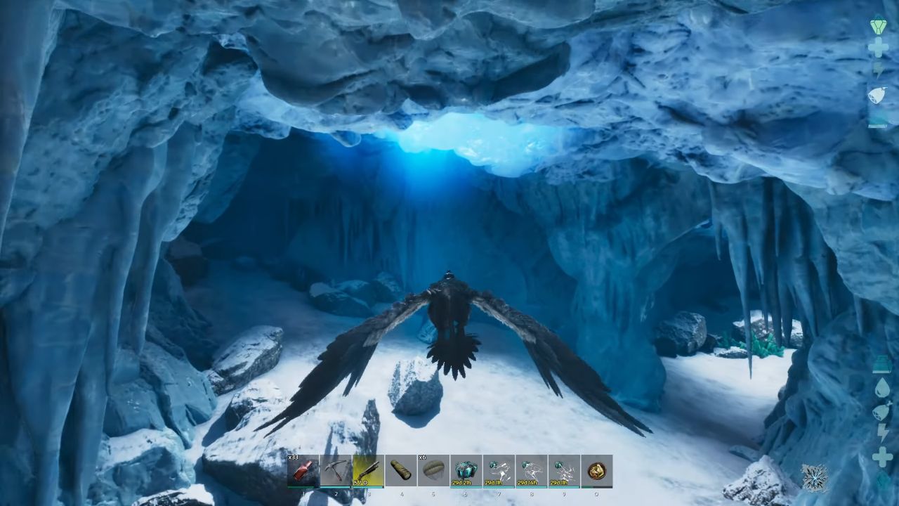 ARK Survival Ascended, PC, Gameplay, Best Locations To Find Blue Gem, Screenshot, NoobFeed